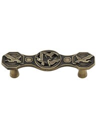 Crane Dance Drawer Pull - 3" Center-to-Center